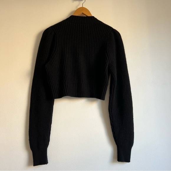 LoveShackFancy Larsa Crop Cardigan in Black - Picture 13 of 16